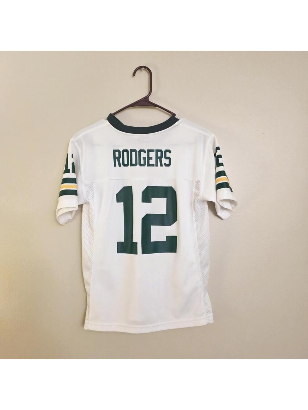 Aaron Rodgers #12 Green Bay Packers NFL Jersey Youth Size M